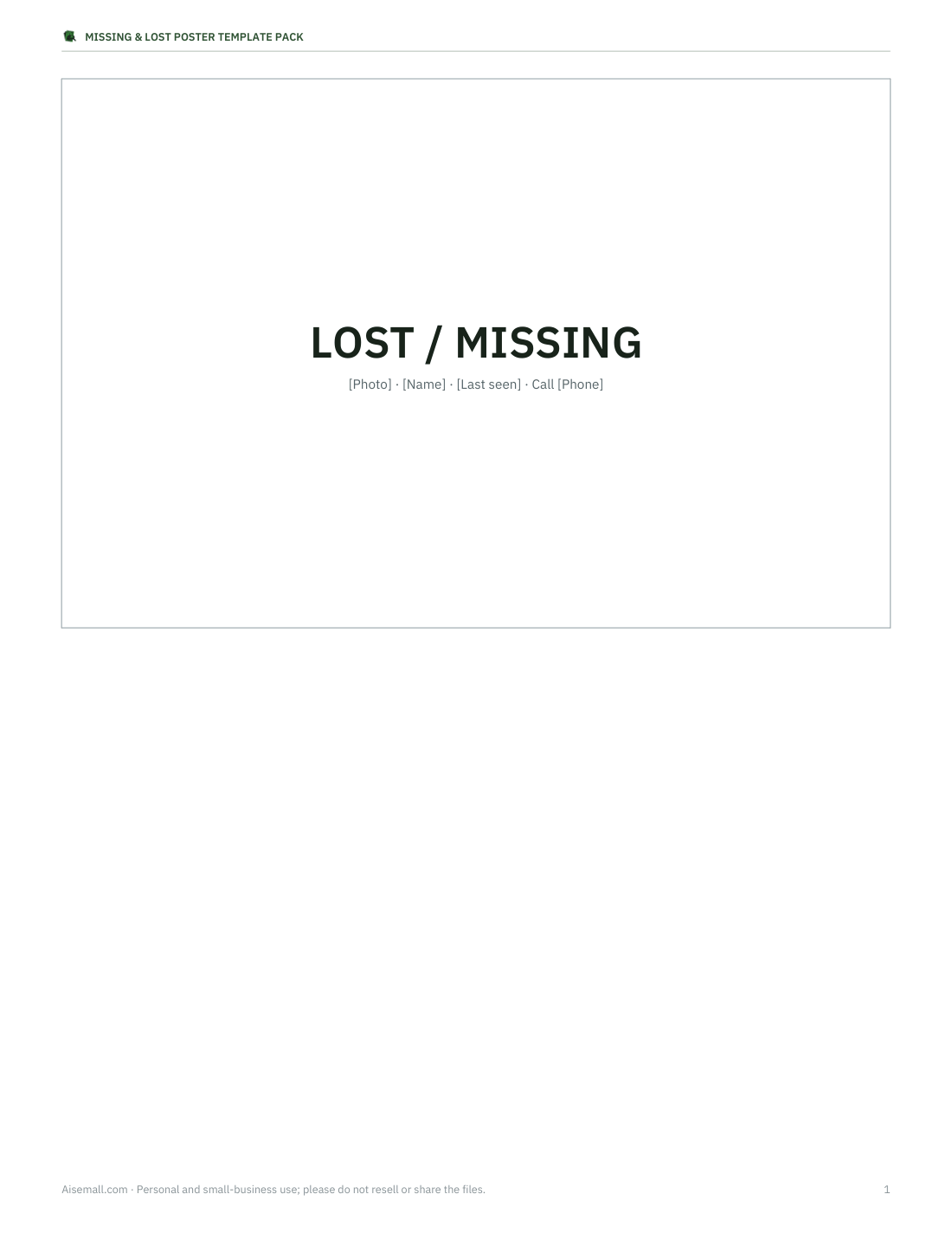 Preview of the first page of Half-page flyers (2 per sheet)